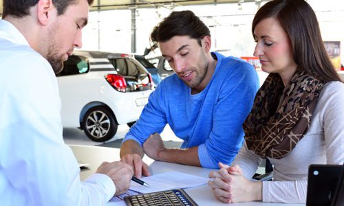 Couple see the scheme in the recondition office