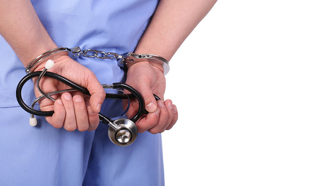 does dui affect medical license - doctor in handcuffs